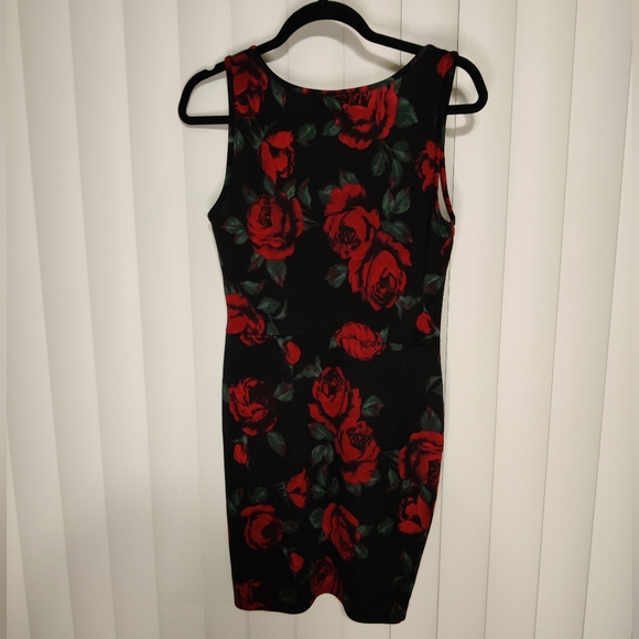 Charlotte Russell Black Floral Dress Size Large - Picture 2 of 3